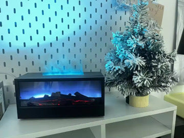 Creative Simulation Fireplace Humidifier Aromatherapy Diffuser Flame Fireplace