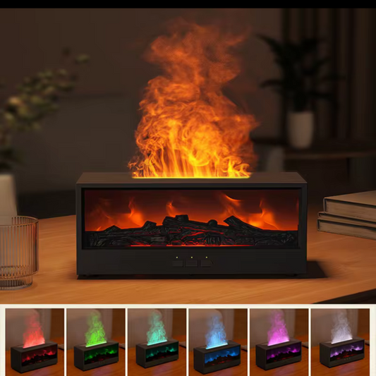 Creative Simulation Fireplace Humidifier Aromatherapy Diffuser Flame Fireplace