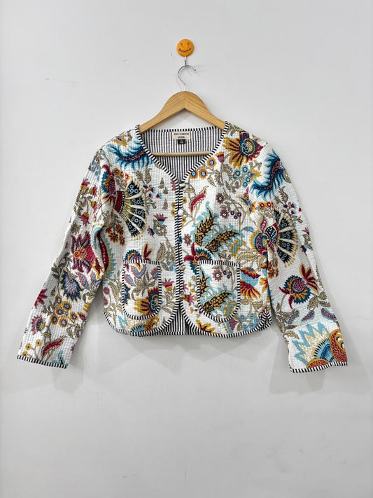 Bohemian Embroidered Cropped Jacket